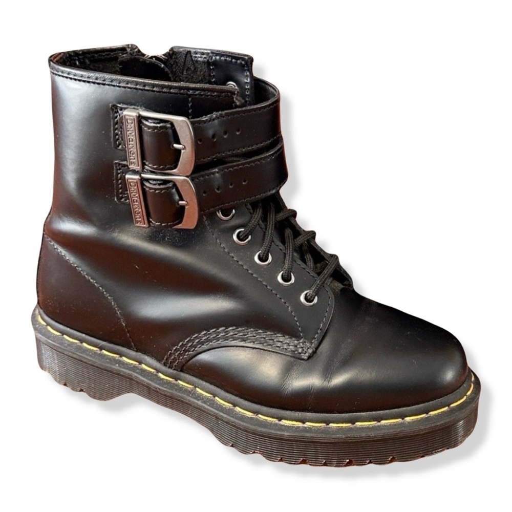 Dr. Martens 1460 Smooth Leather Buckle Boots